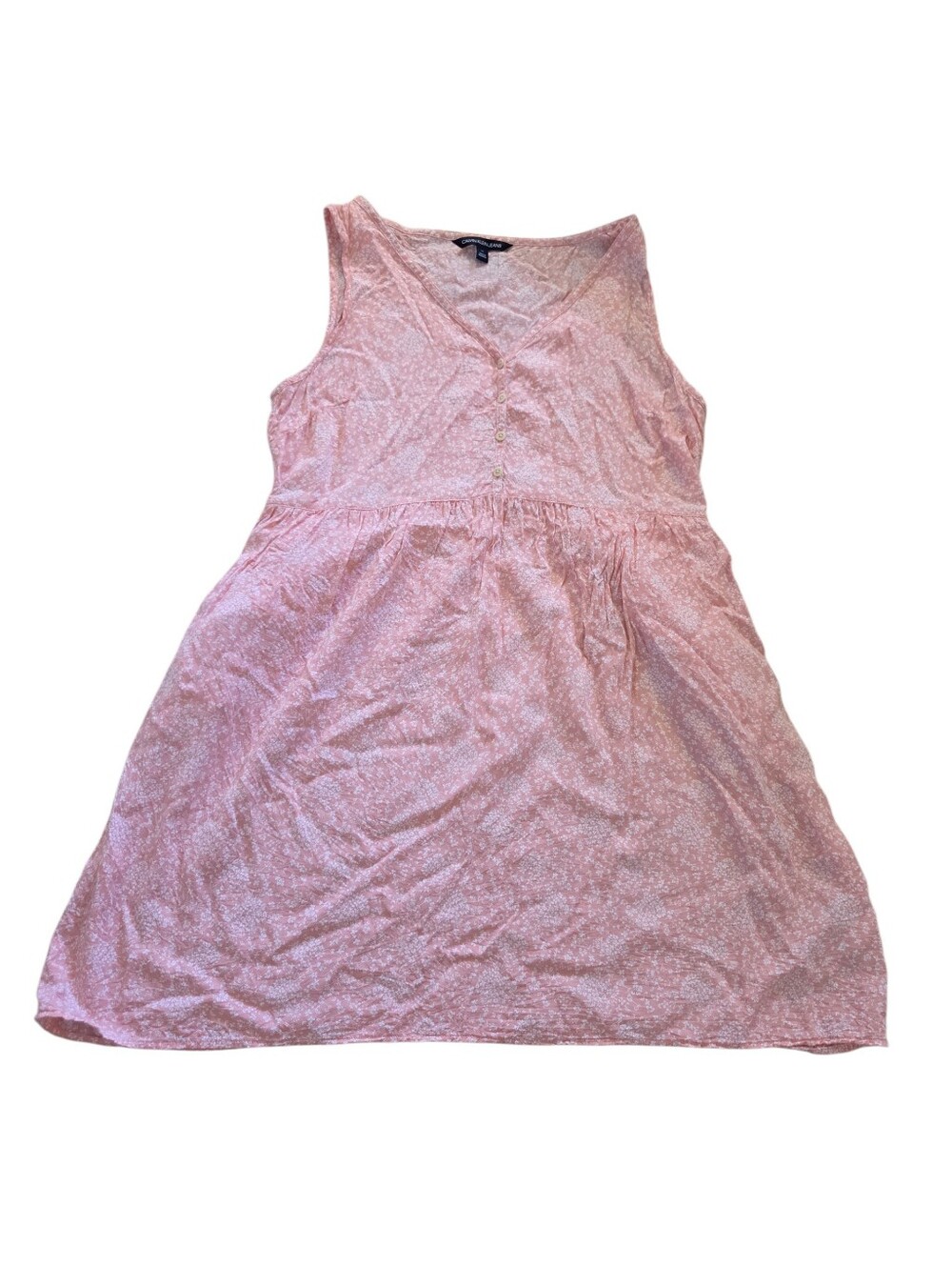 Calvin Klein pink/white floral sleeveless dress with pockets, L. EUC.